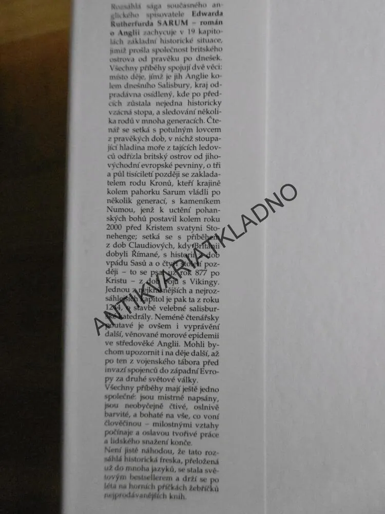 SARUM, EDWARD RUTHERFURD, **an