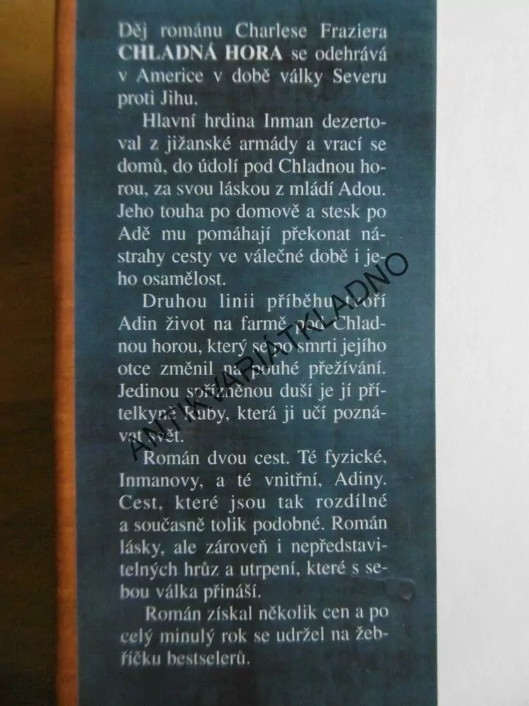 CHLADNÁ HORA, CHARLES FRAZIER, **an