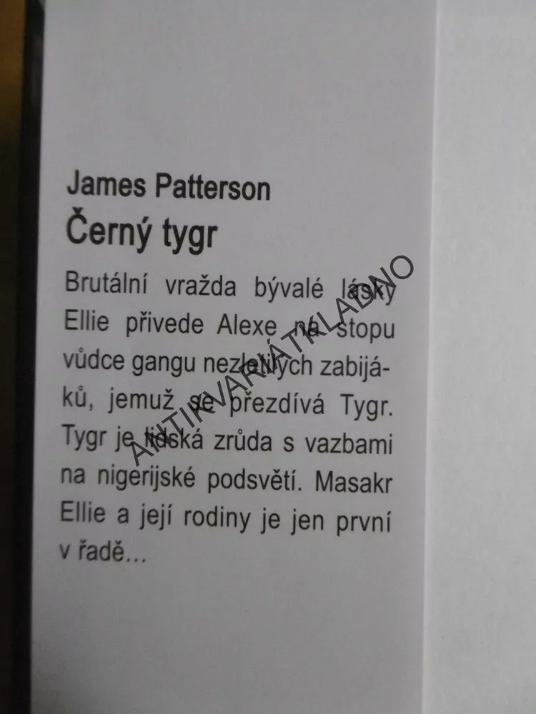 ČERNÝ TYGR, JAMES PATTERSON, **an
