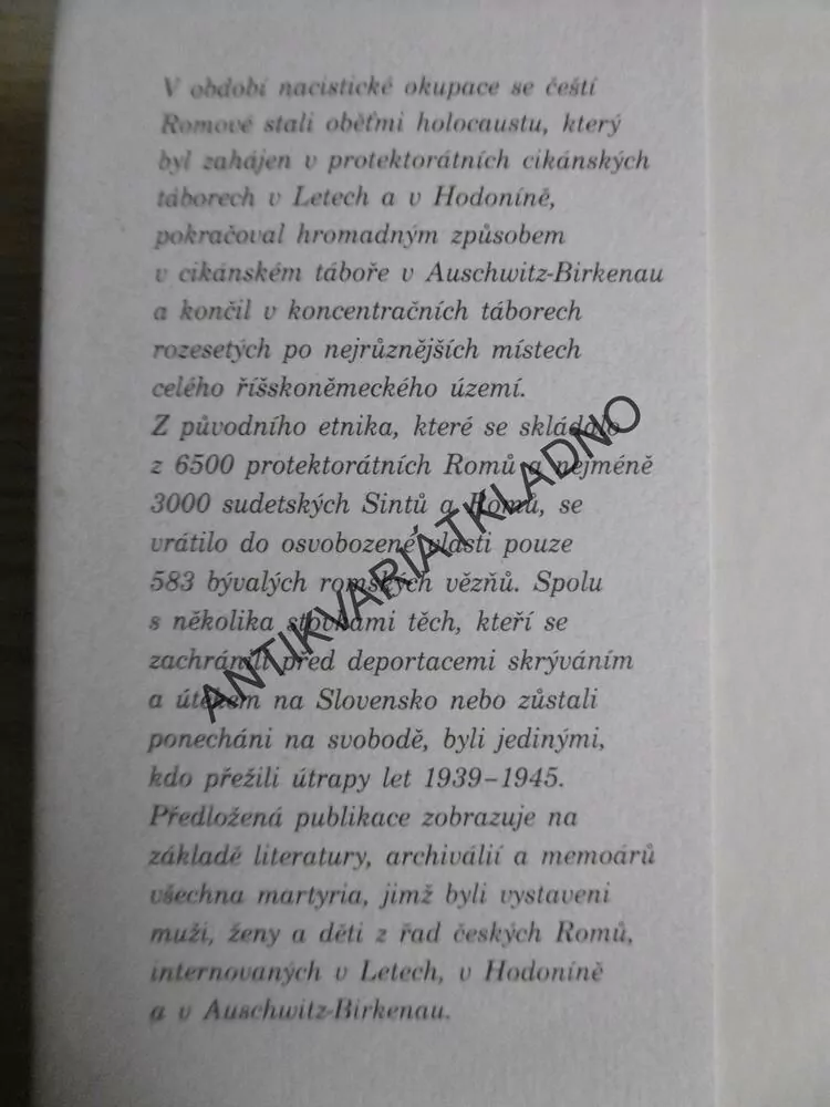 HOLOCAUST ČESKÝCH ROMŮ, CTIBOR NEČAS