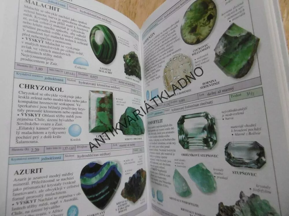 DRAHÉ KAMENY, CALLY HALLOVÁ, MINERALOGIE,**an