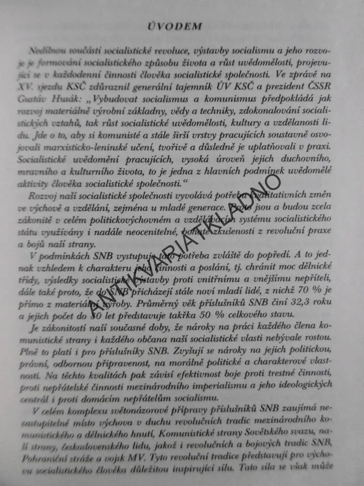 STRUČNÝ PŘEHLED DĚJIN SNB, 1981 **an