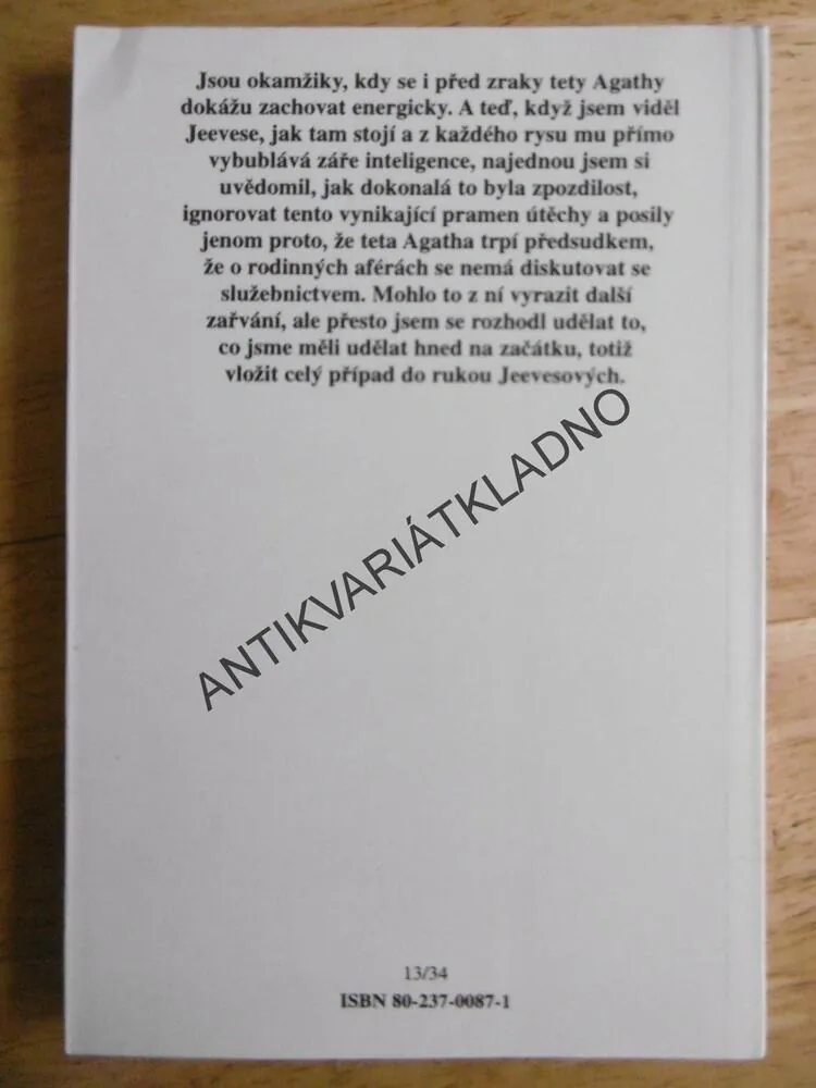 VÝBORNĚ, JEEVESI, PELHAM GRENVILLE WODEHOUSE, ADOLF BORN, **an