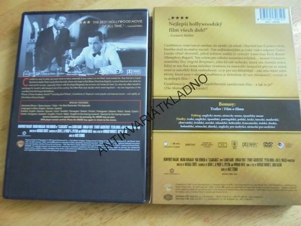 DVD FILM- CASABLANCA, BOGART, BERGMAN, HENREID
