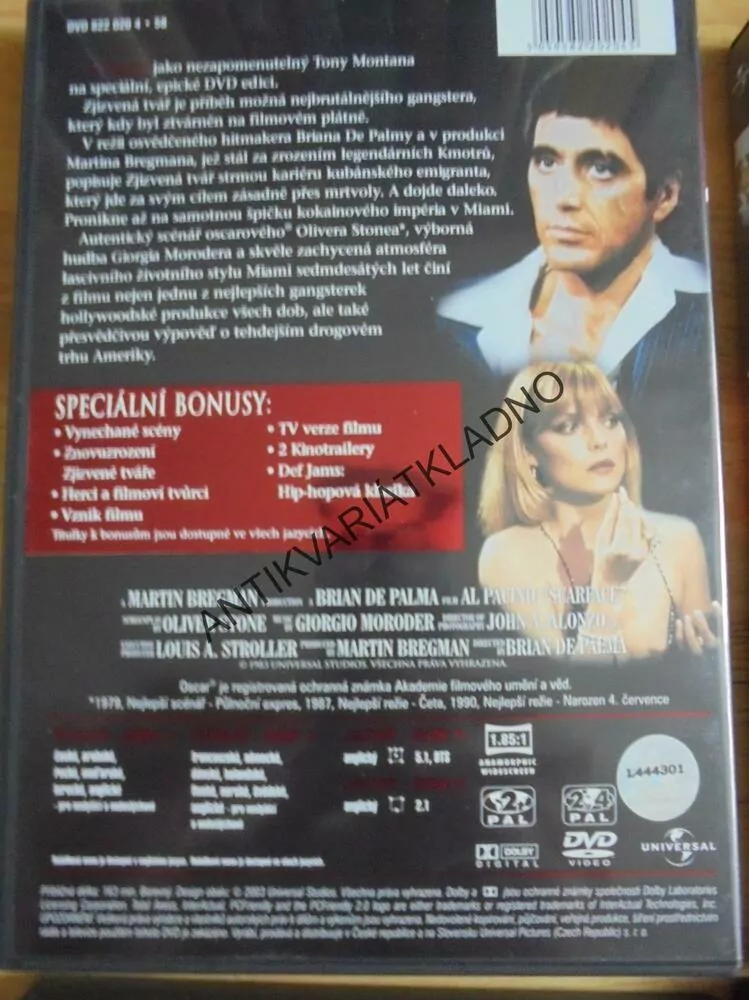 DVD FILM- KOLEKCE AL PACINO, CARLITOVA CESTA,MOŘE