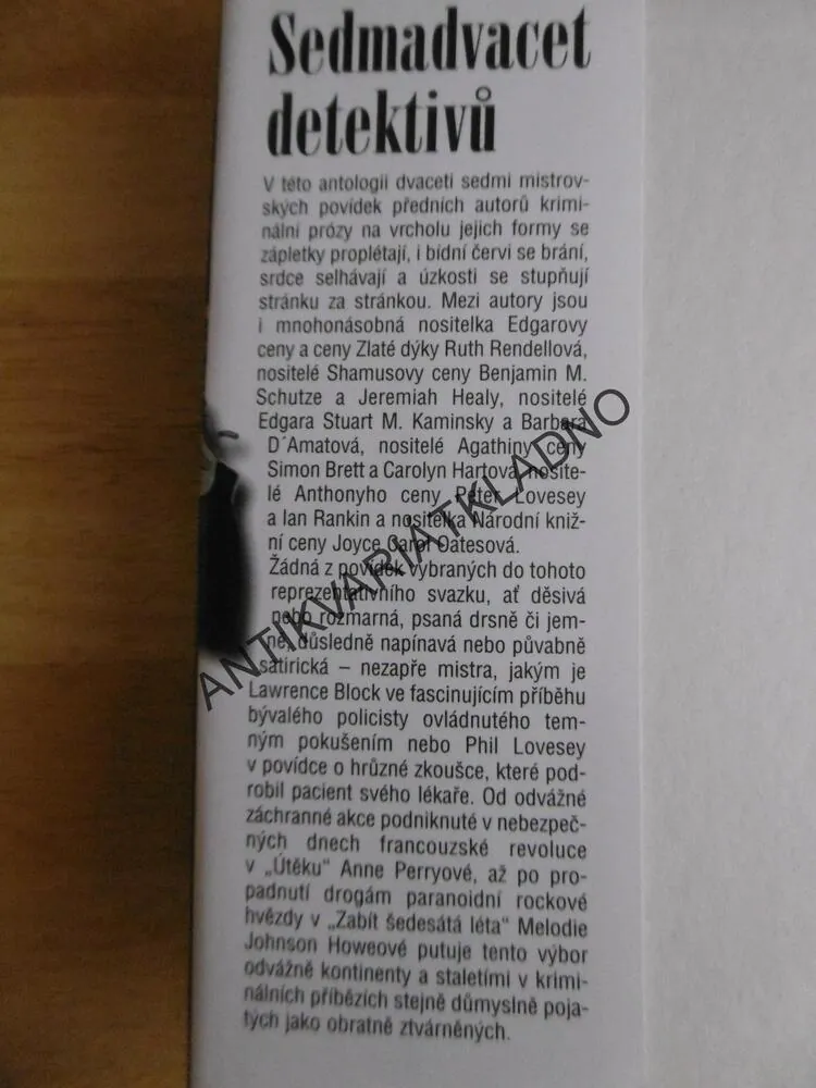 SEDMADVACET DETEKTIVŮ, JEFFERY DEAVER, BLOCK, RANKIN, RENDELLOVÁ, AJ. **an