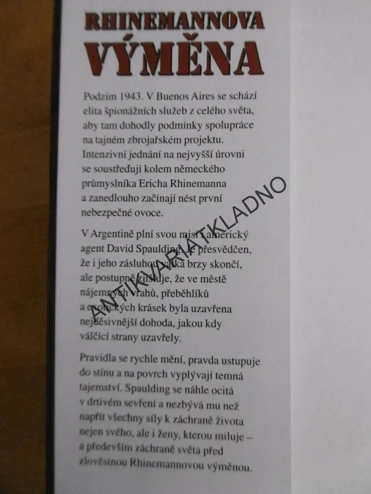 RHINEMANNOVA VÝMĚNA, ROBERT LUDLUM, **an
