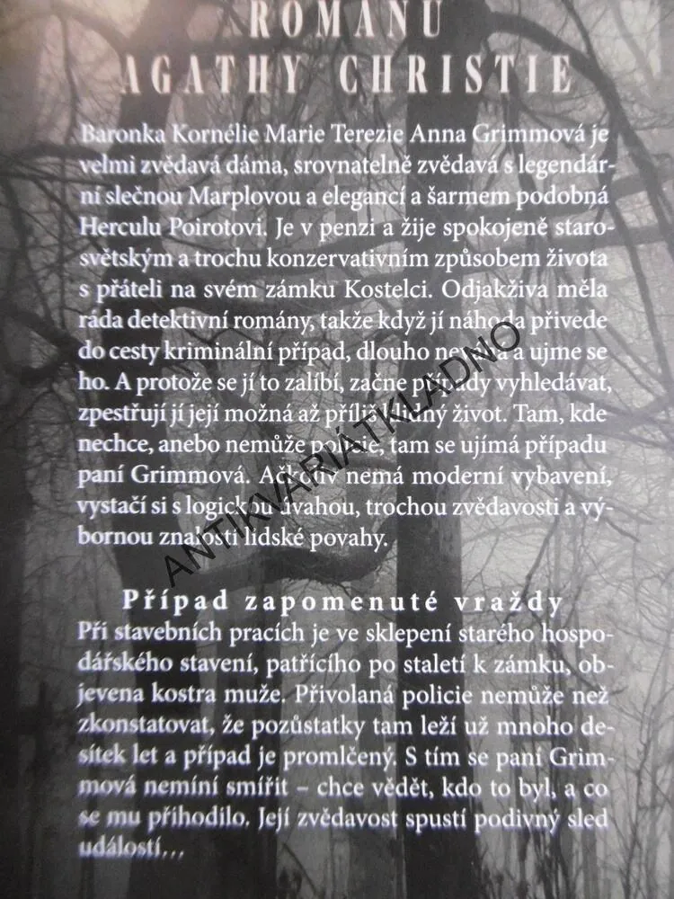 PANÍ GRIMMOVÁ SE PŘEDSTAVUJE ANEB PŘÍPAD ZAPOMENUTÉ VRAŽDY, JOSEF BERNARD PROKOP, **an