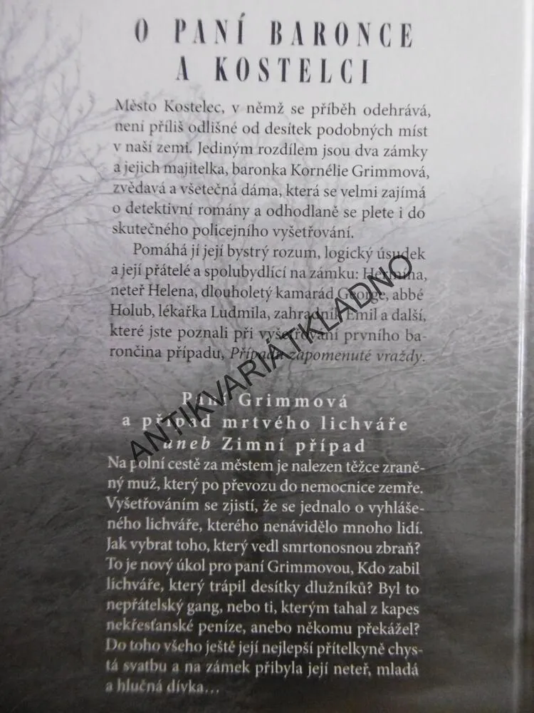 PANÍ GRIMMOVÁ PŘÍPAD MRTVÉHO LICHVÁŘE ANEB ZIMNÍ PŘÍPAD, JOSEF BERNARD PROKOP, **an