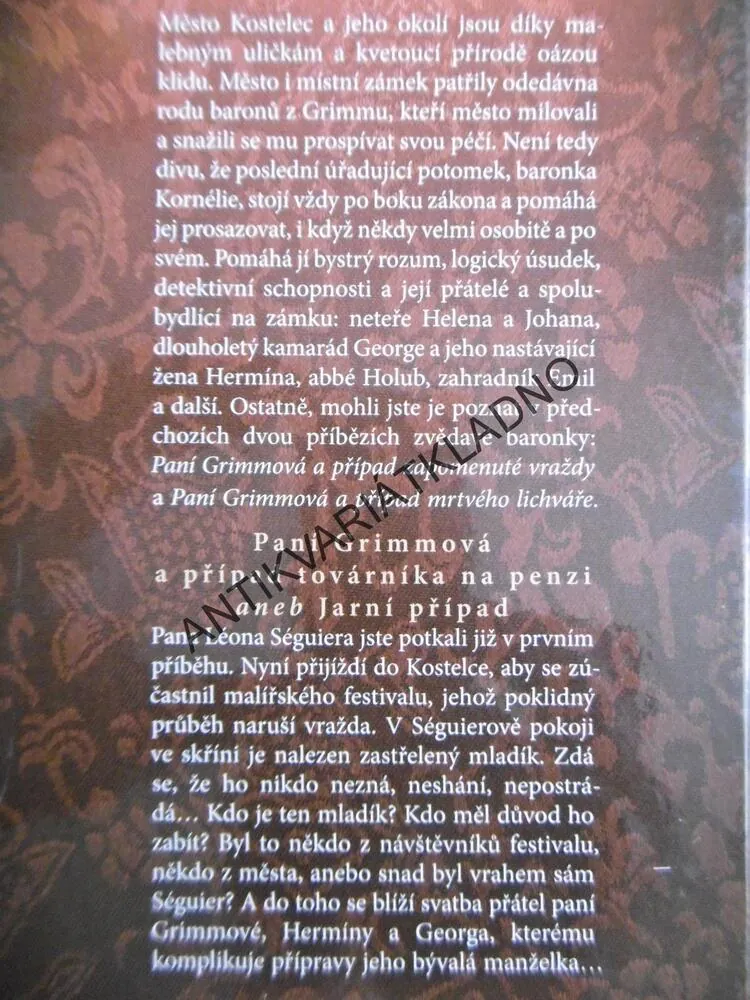 PANÍ GRIMMOVÁ A PŘÍPAD TOVÁRNÍKA NA PENZI ANEB JARNÍ PŘÍPAD, JOSEF BERNARD PROKOP, **an