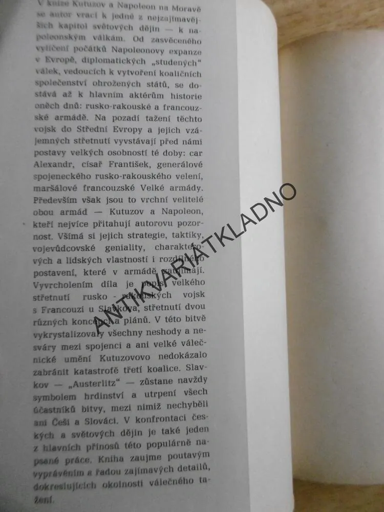 KUTUZOV A NAPOLEON NA MORAVĚ, ČESTMÍR AMORT, 1971, **an