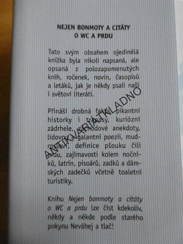 NEJEN... BONMOTY A CITÁTY O WC A PRDU, VRÁŤA EBR, **an