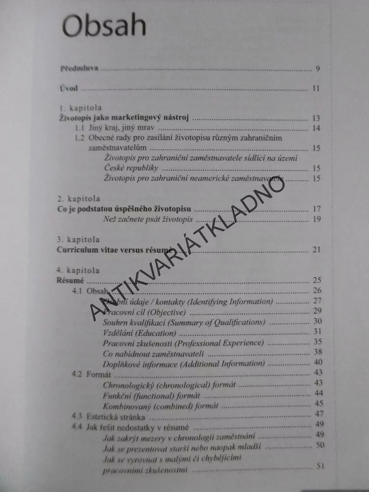 ATRAKTIVNÍ ŽIVOTOPIS V ANGLIČTINĚ, TOŠOVSKÁ, ANGLIČTINA,