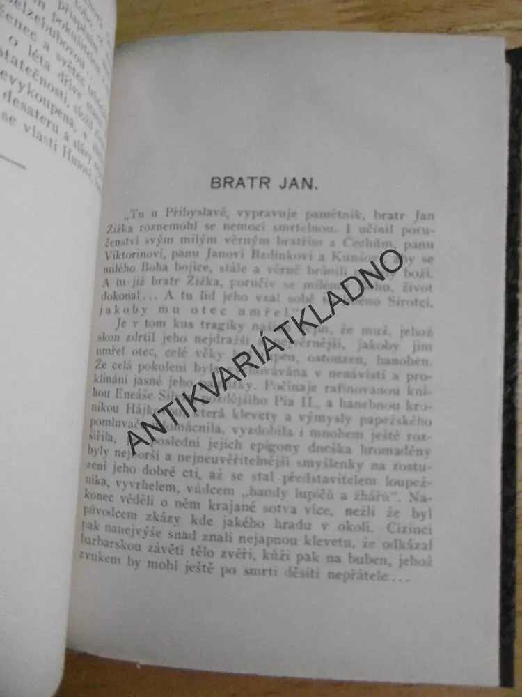 Z HUSOVÝCH A ŽIŽKOVÝCH ČASŮ, ČRTY A PODOBIZNY, BARTOŠ, 1925,