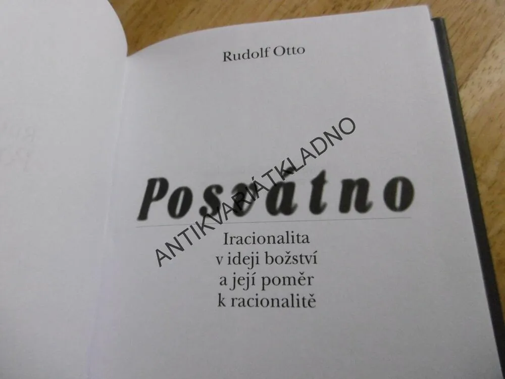 POSVÁTNO, RUDOLF OTTO, 