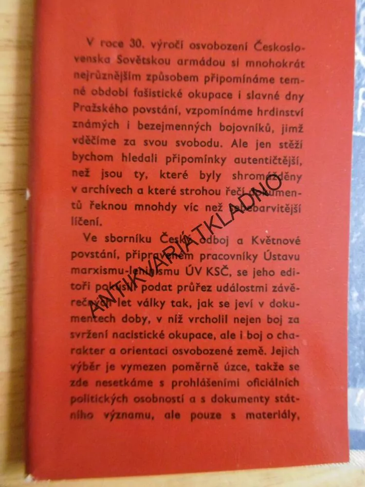 ČESKÝ ODBOJ KVĚTNOVÉHO POVSTÁNÍ, 1975