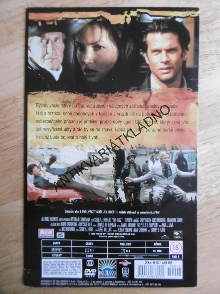 PŘEŽÍT MŮŽE JEN JEDEN, DVD FILM