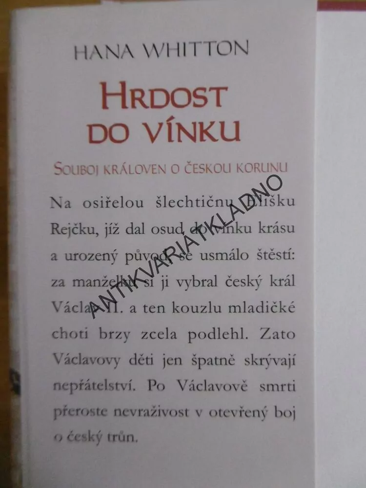 HRDOST DO VÍNKU, HANA WHITTON, **an