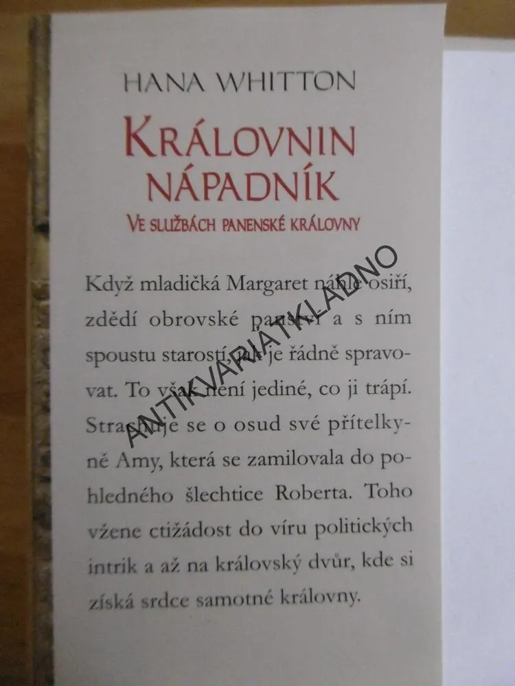 KRÁLOVNIN NÁPADNÍK, HANA WHITTON, **an