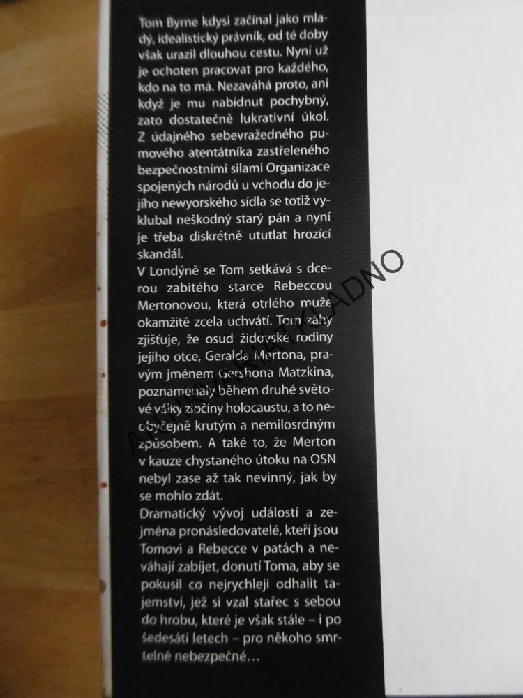 KONEČNÉ ZÚČTOVÁNÍ, SAM BOURNE, **an