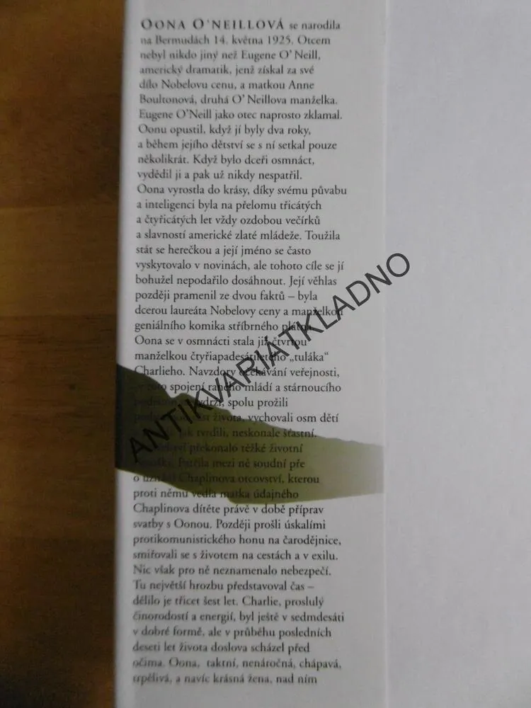 OONA CHAPLINOVÁ, ŽIVOT VE STÍNU, JANE SCOVELLOVÁ, **an