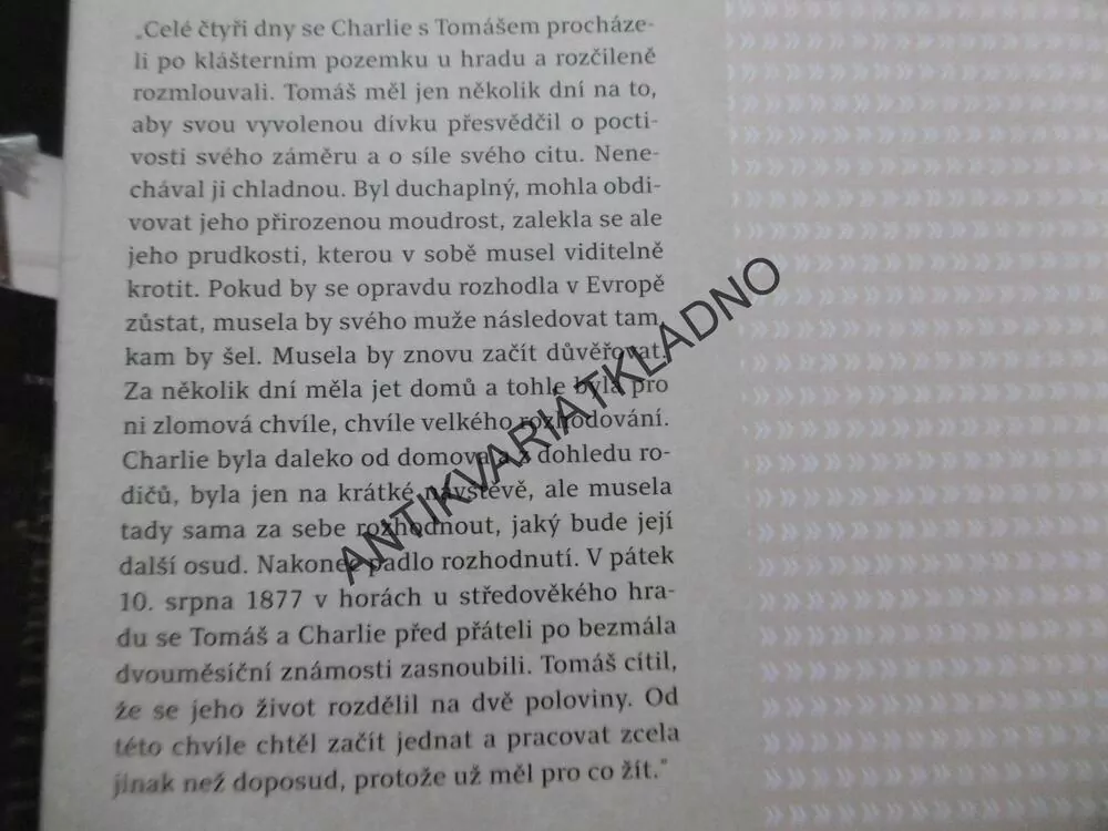 CHARLOTTA, LENKA SLÍVOVA, ŽENA T.G.M., MASARYK, TGM, **an