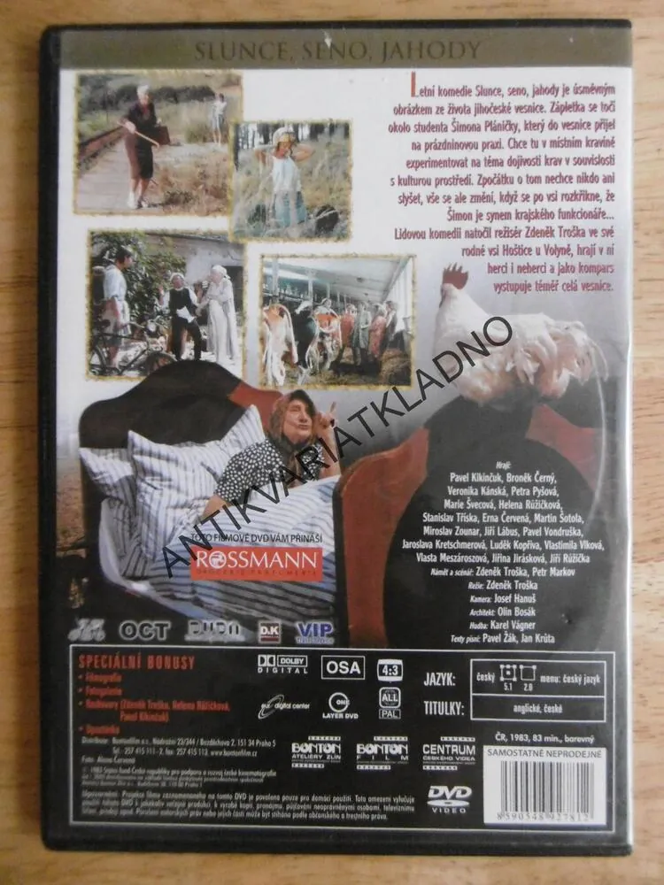 SLUNCE, SENO, JAHODY, DVD FILM 