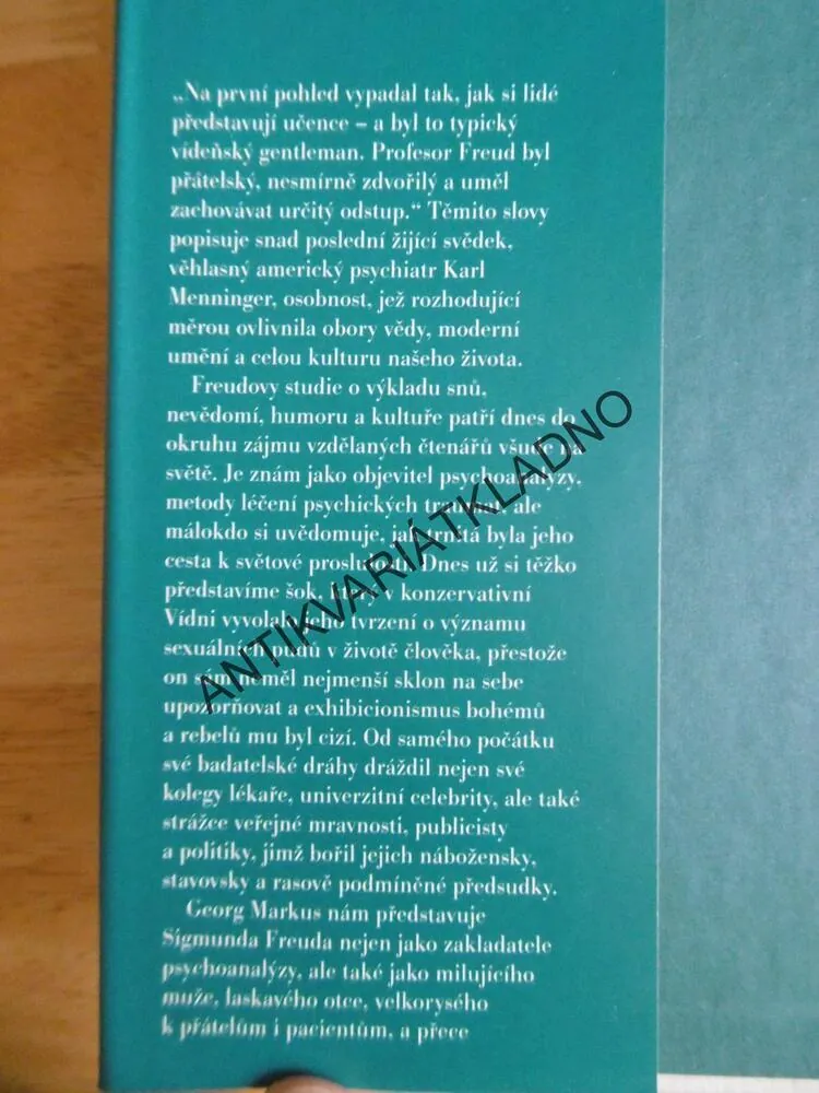 SIGMUND FREUD A TAJEMSTVÍ DUŠE, GEORG MARKUS, **an