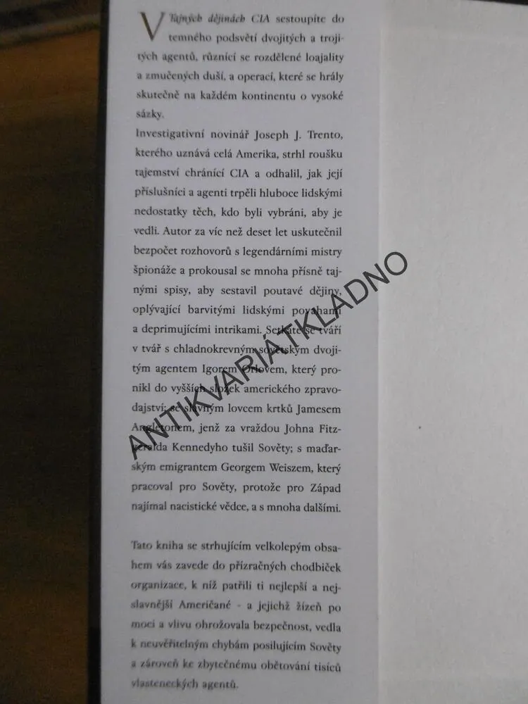 TAJNÉ DĚJINY CIA, JOSEPH J. TRENTO, **an