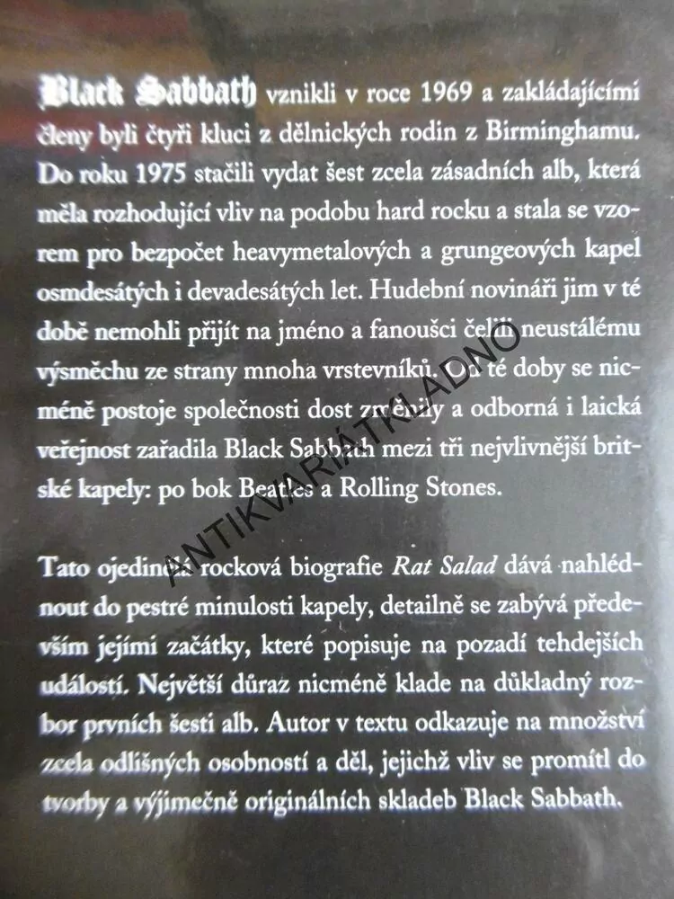 BLACK SABBATH, RAT SALAD, KLASICKÁ LÉTA 1969-1975, PAUL WILKINSON, **an