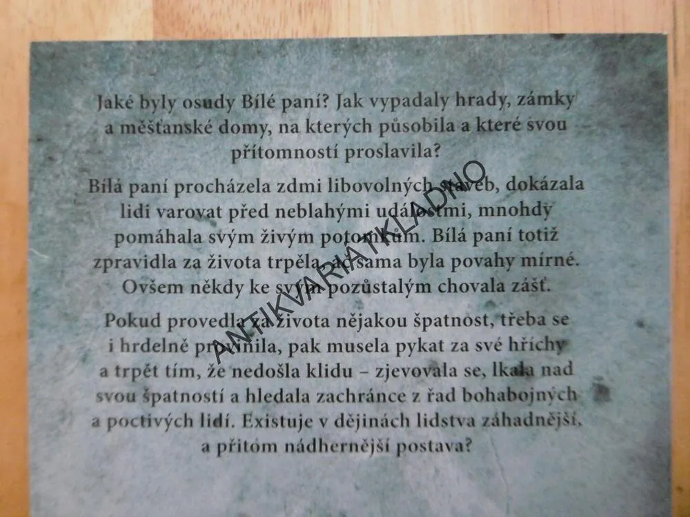 POVĚSTI HRADŮ A ZÁMKŮ, PO STOPÁCH BÍLÉ PANÍ, EVA MARTÍNKOVÁ, **an