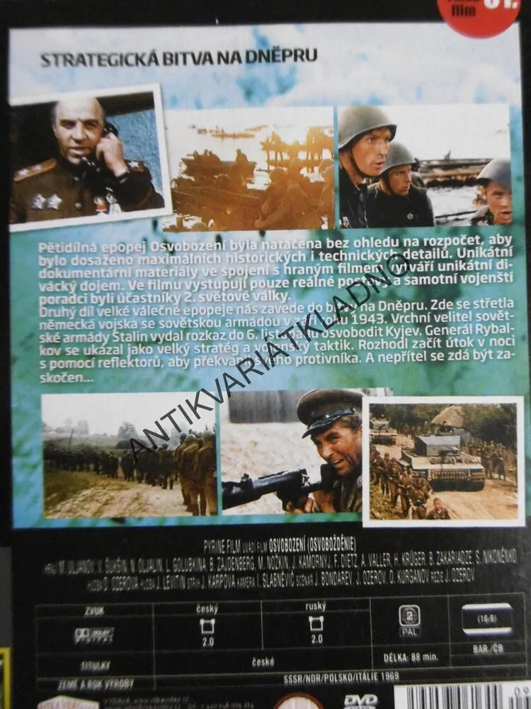 OSVOBOZENÍ 1-5,DVD FILM 2.SVĚT.VÁLKA,