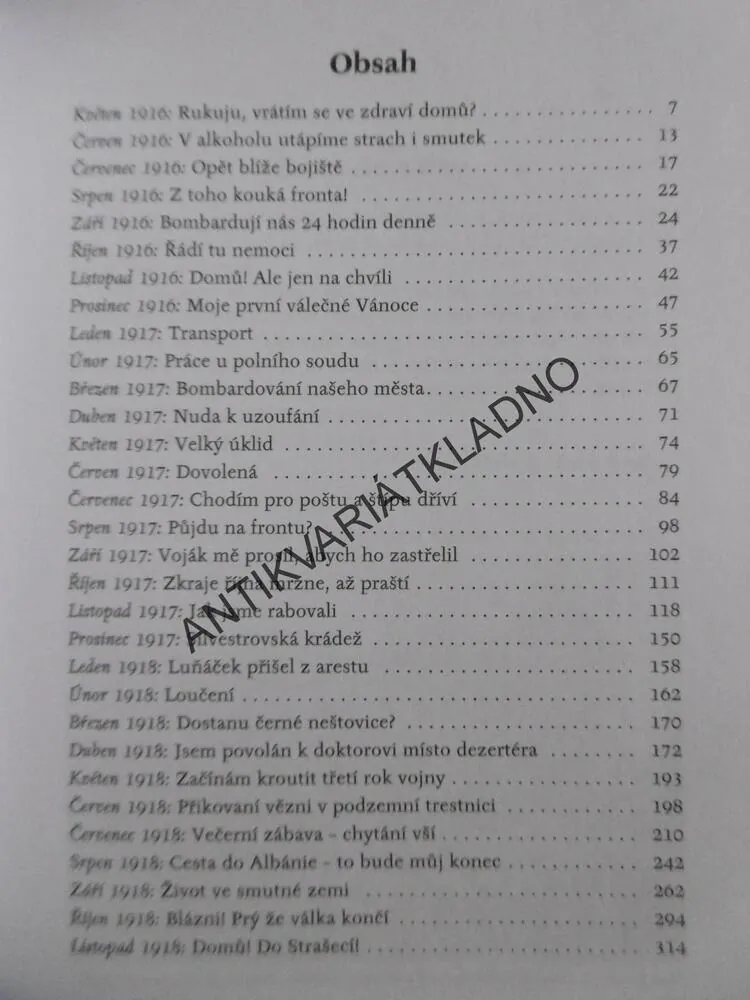 VÁLEČNÉ ZÁPISKY Z PRVNÍ SVĚTOVÉ VÁLKY VOJÍNA DOLEJŠE Z NOVÉHO STRAŠECÍ, DOLEJŠ, **an