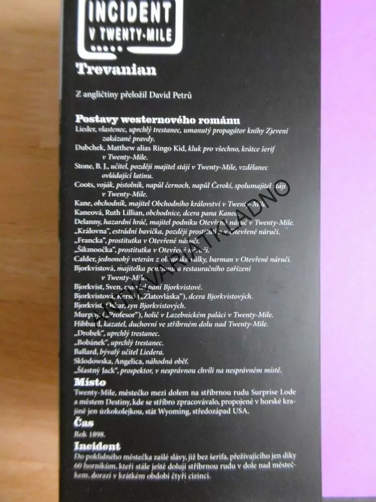 INCIDENT V TWENTY MILE..., TREVANIAN, **an