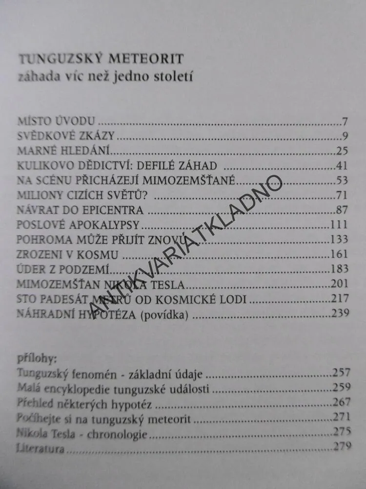 TUNGUZSKÝ METEORIT, ZÁHADA NA VÍC NEŽ JEDNO STOLETÍ, JAN A. NOVÁK, **an