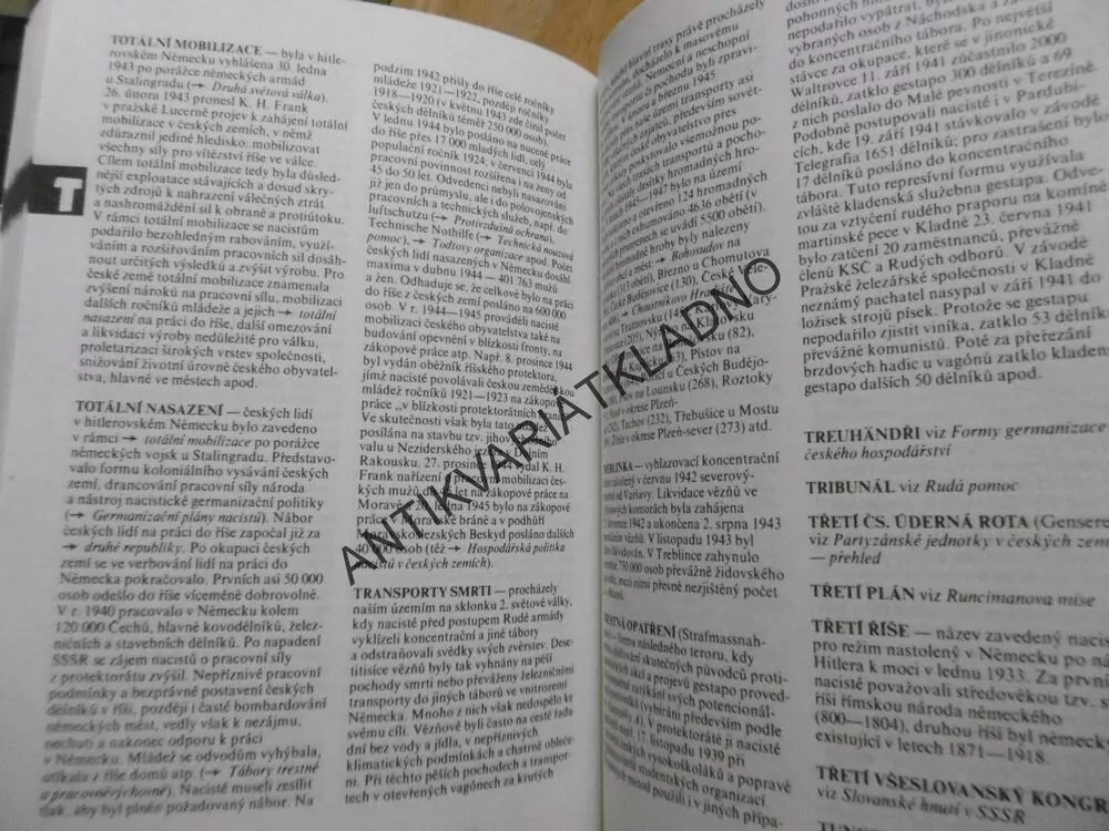 ČESKÝ ANTIFAŠISMUS A ODBOJ, SLOVNÍKOVÁ PŘÍRUČKA, **an