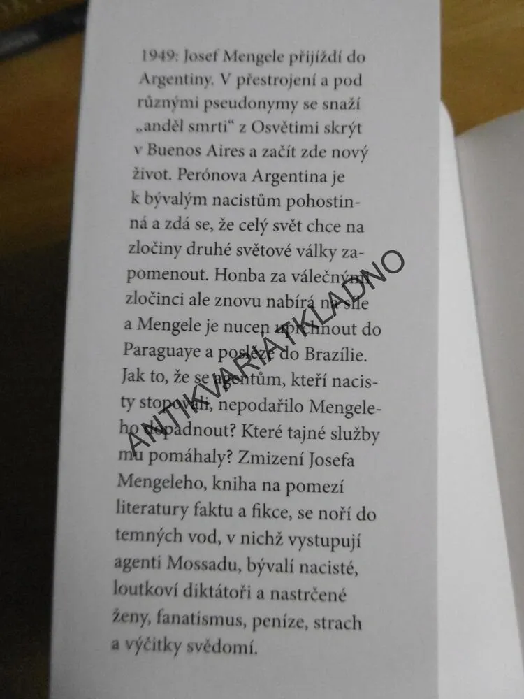 ZMIZENÍ JOSEFA MENGELEHO, OLIVIER GUEZ, **an