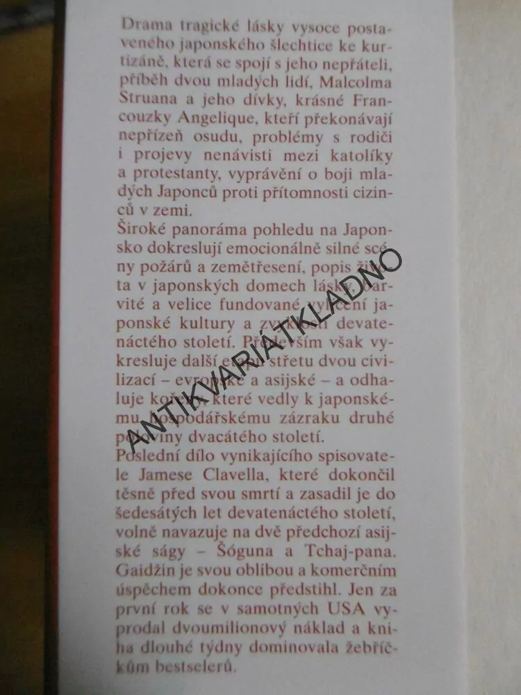 GAIDŽIN, 1-2. JAMES CLAVELL, JAPONSKO, HISTORIE, **an