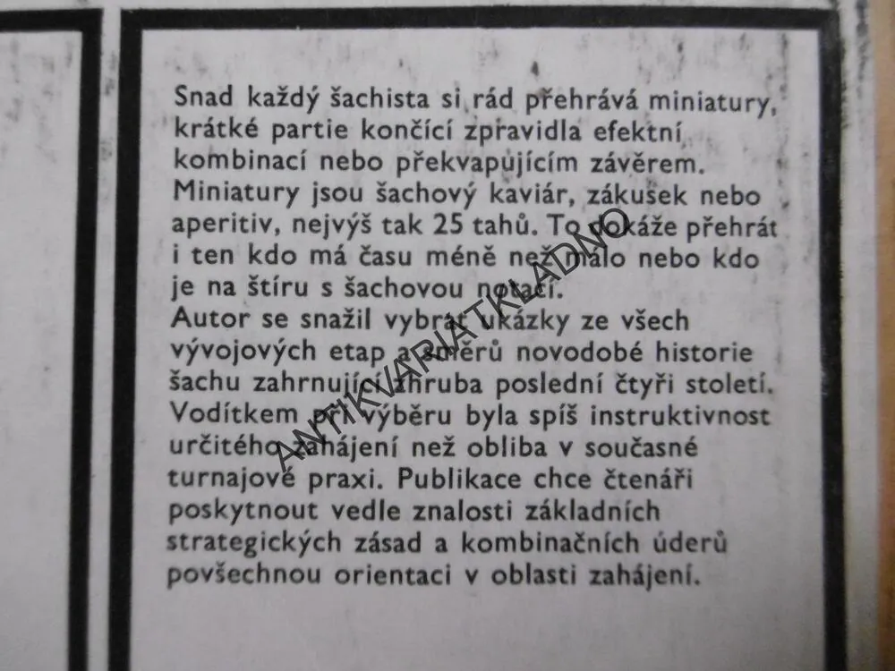 MINIATURNÍ ŠACHOVÉ PARTIE, LADISLAV ALSTER, ŠACHY