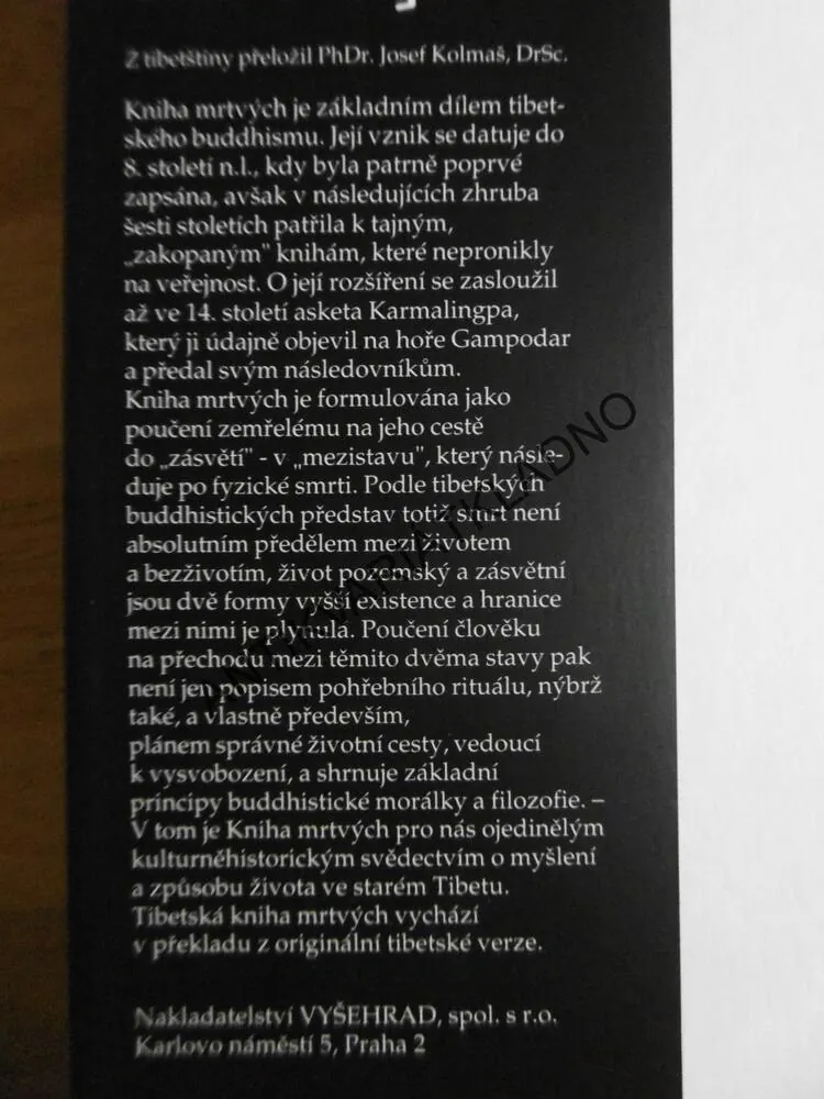 TIBETSKÁ KNIHA MRTVÝCH, **an