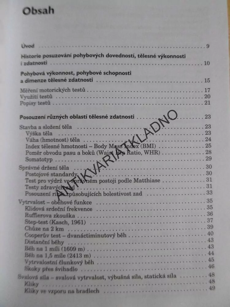 CVIČENÍ A TESTY OBRATNOSTI, VYTRVALOSTI A SÍLY, JAN NEUMAN