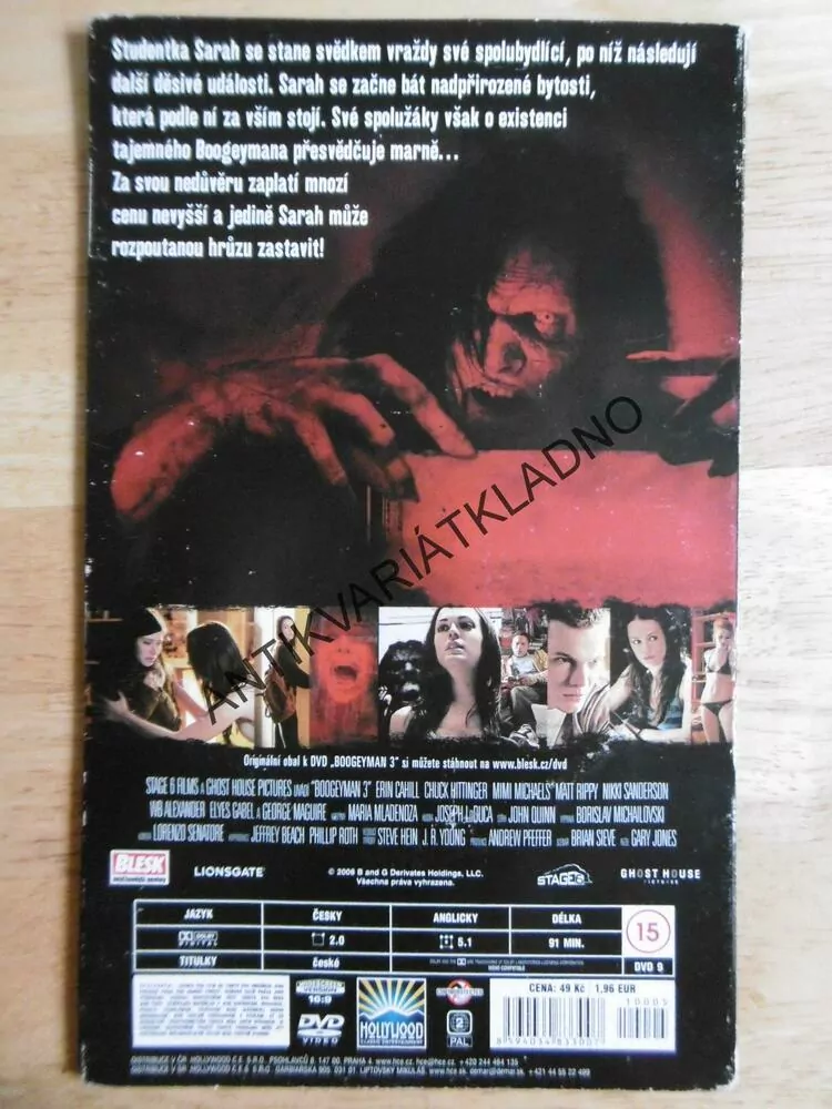 BOOGEY MAN 3., DVD FILM HOROR
