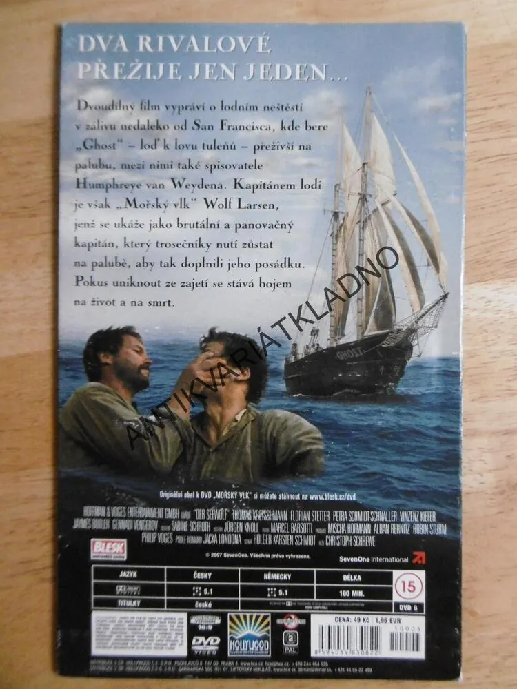 MOŘSKÝ VLK, DVD FILM 