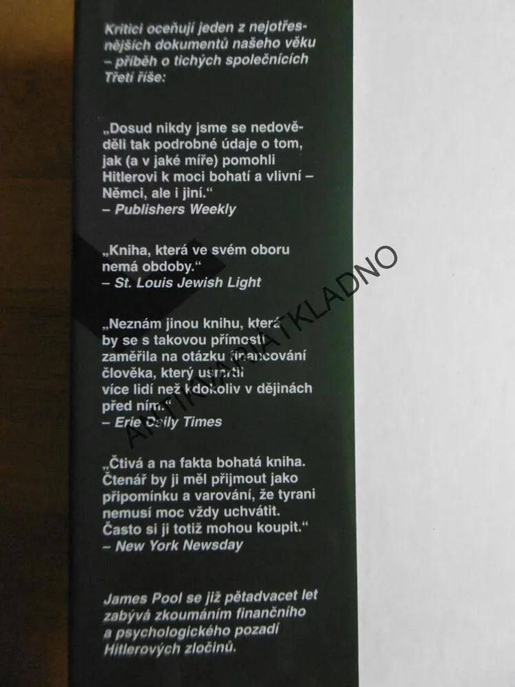 KDO FINANCOVAL NÁSTUP HITLERA K MOCI, 1919-1933, JAMES POOL,HITLER, **an