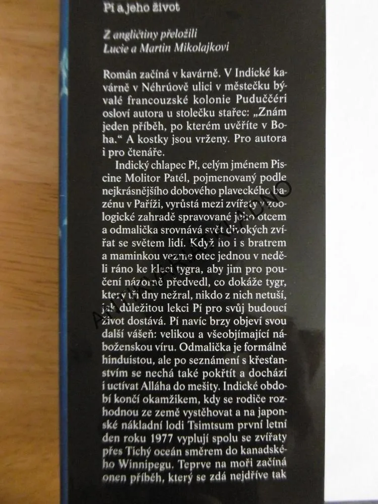 PÍ A JEHO ŽIVOT, YANN MARTEL, **an