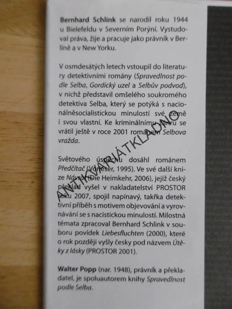 SPRAVEDLNOST PODLE SELBA, BERHARD SCHLINK, WALTER POPP, **an