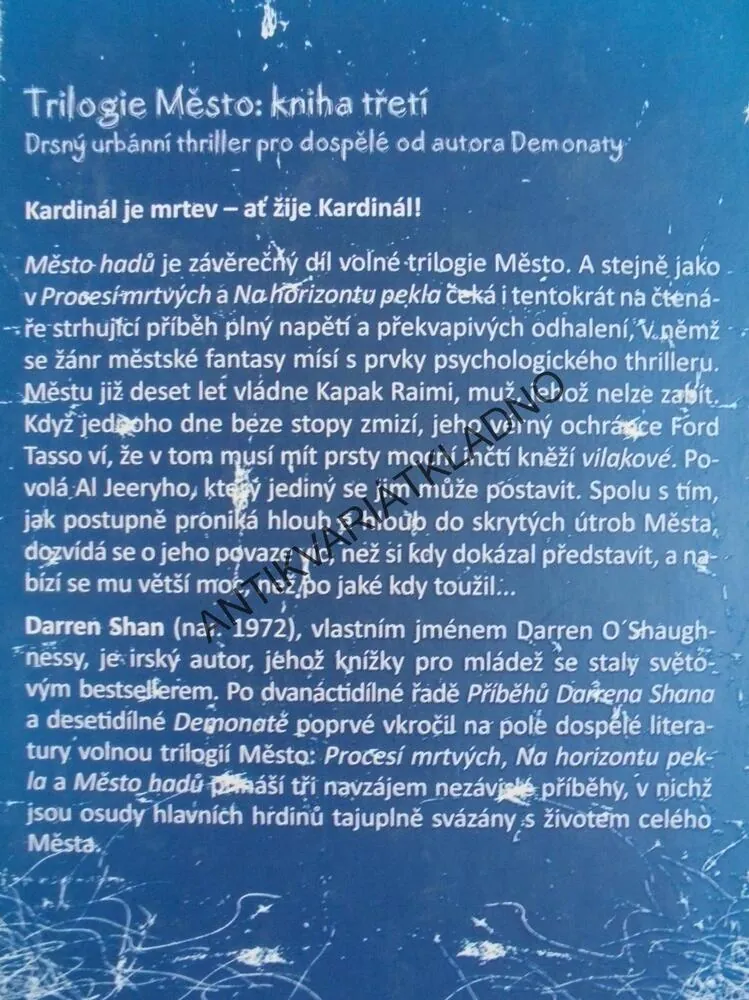 MĚSTO HADŮ, DARREN SHAN, TRILOGIE MĚSTO