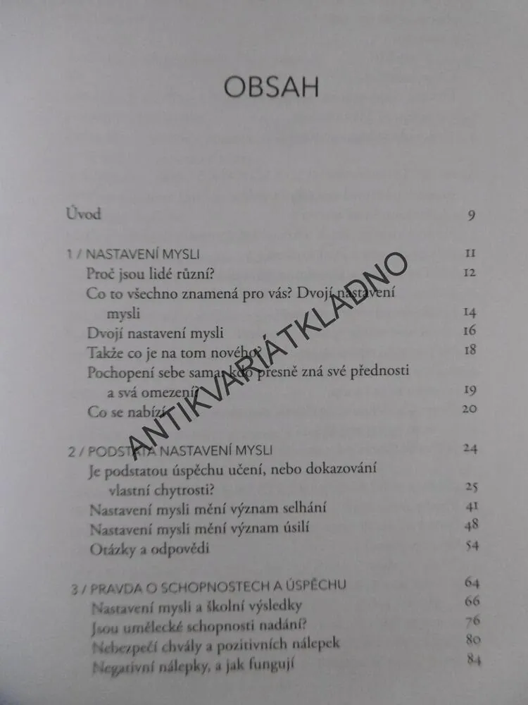 NASTAVENÍ MYSLI, CAROL DWECKOVÁ, PSYCHOLOGIE ÚSPĚCHU