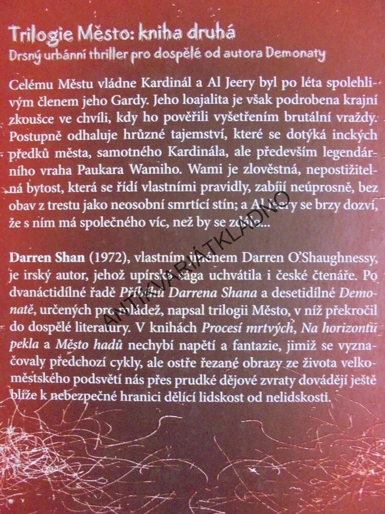 NA HORIZONTU PEKLA, DARREN SHAN, TRILOGIE MĚSTO