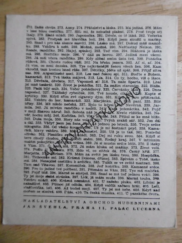 ZPĚVNÍK, NOTY, TEXTY, 1 ks, TY ČERNÉ KLADNO, HORNICTVÍ